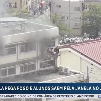 Incêndio em escola em Tóquio leva alunos a fugir pelas janelas