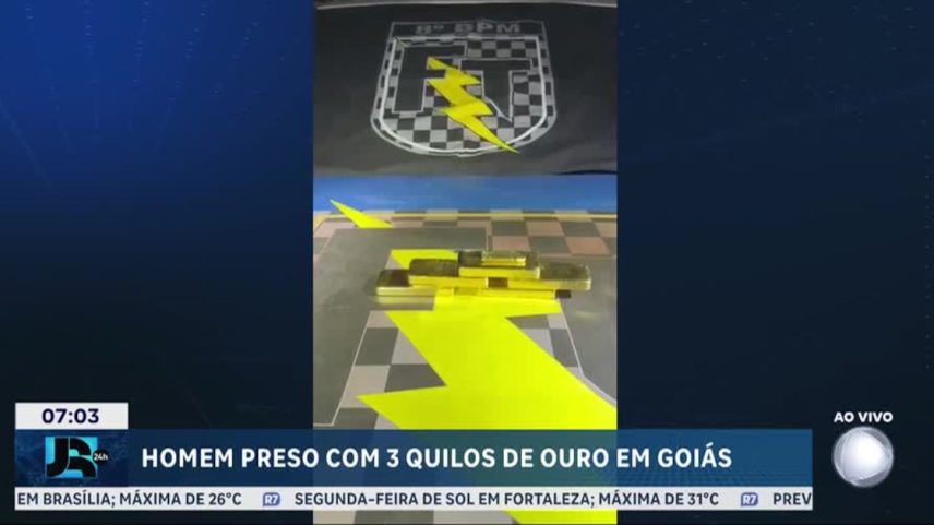 Homem é detido com três quilos de ouro em Goiás