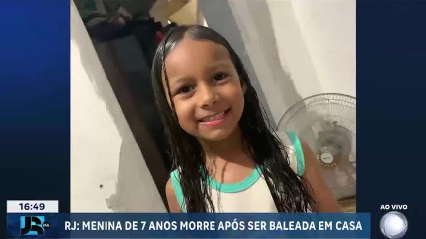 RJ: menina de 7 anos morre após ser baleada em casa