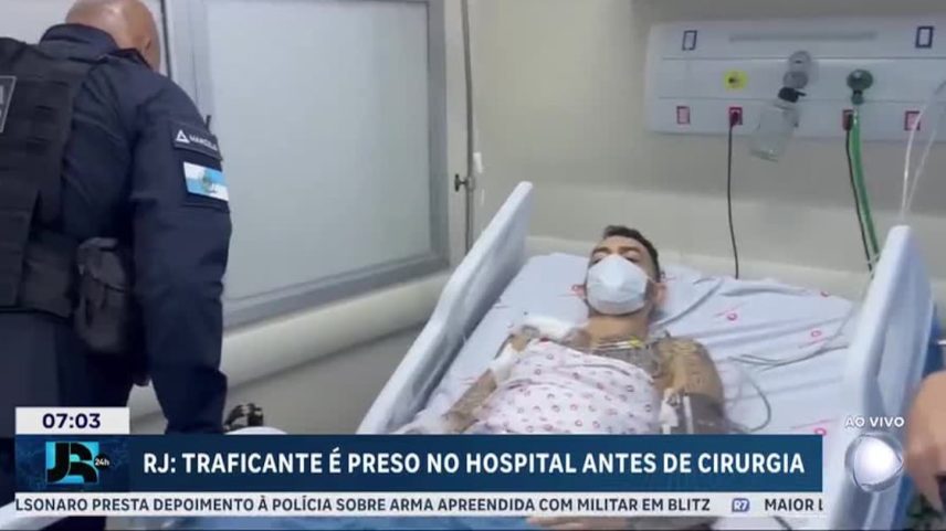 Traficante é preso em hospital antes de cirurgia no Rio de Janeiro