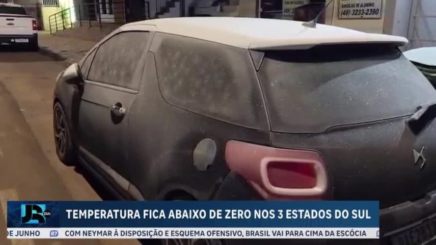 Onda de frio derruba temperaturas no Sul e leva termômetros a -9,3°C