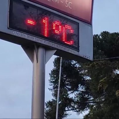 Massa de ar polar traz temperaturas negativas ao Sul, mais rigorosa em décadas