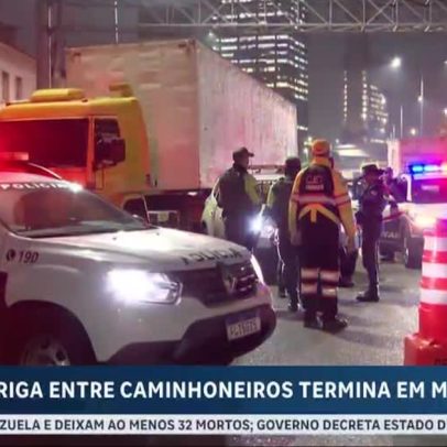 Briga entre caminhoneiros termina em morte na Marginal Pinheiros, SP