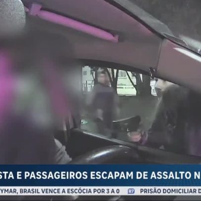 Taxista e passageiros escapam de assalto no Rio de Janeiro