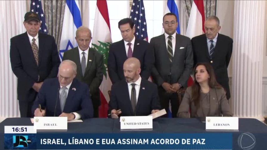 EUA , Líbano e Israel assinam acordo para pôr fim a conflito com o Hezbollah