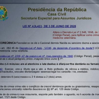 Lei sancionada criminaliza exercício ilegal da medicina veterinária