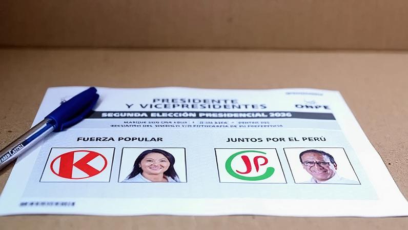 Cédula do segundo turno no Peru, entre Keiko Fujimori e Roberto Sánchez