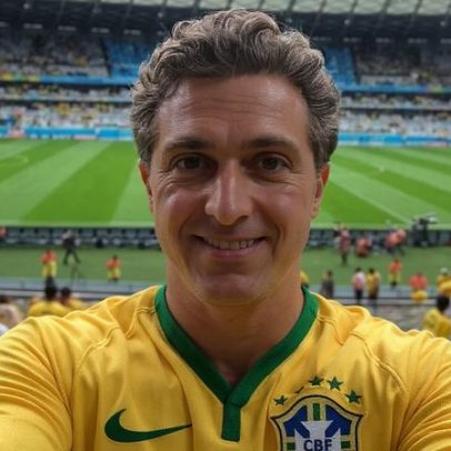 Luciano Huck marca presença nos bastidores da Seleção Brasileira