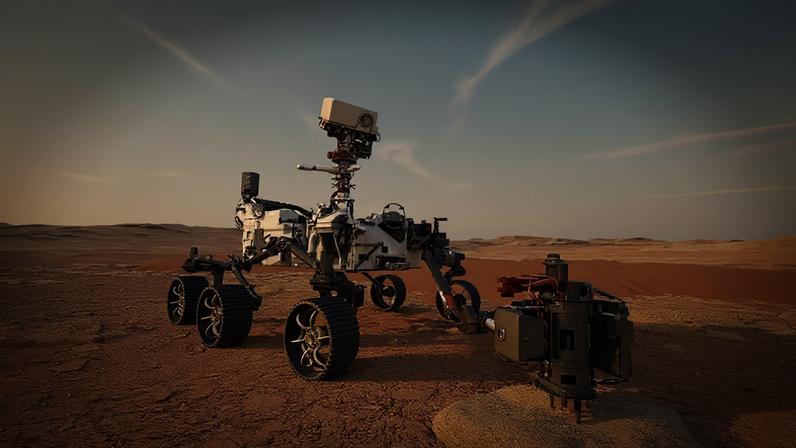 O Perseverance chegou ao planeta vermelho em 2021, e desde então, busca indícios de vida em solo marciano — Foto: Nasa/JPL-Caltech