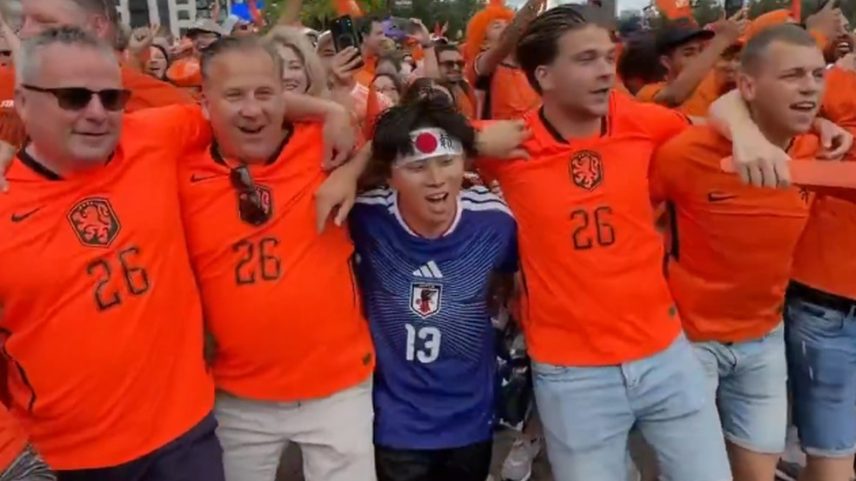 Trocedores de Japão e Holanda juntos — Foto: Reprodução