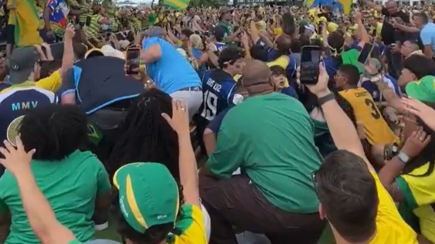 Torcida brasileira na Filadélfia — Foto: Reprodução