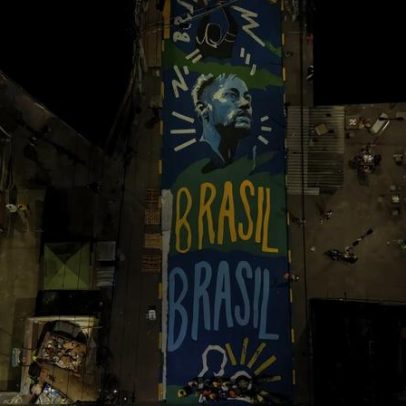 Pintura transforma rua marcada por operação letal no Rio