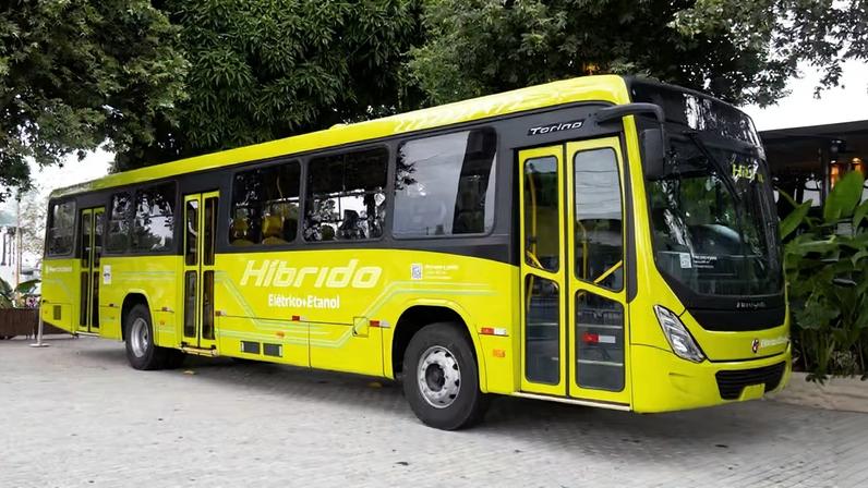 Ônibus híbrido elétrico a etanol — Foto: Divulgação C.A.S.E