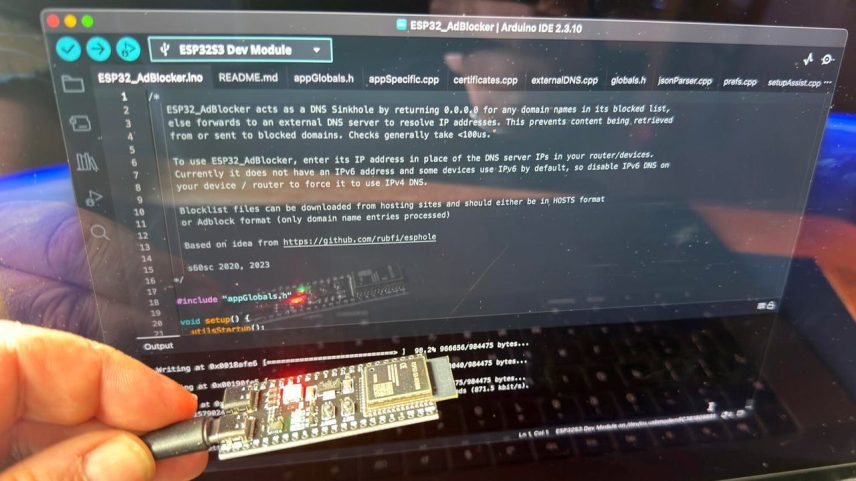 No coding needed. Just load existing code onto the ESP32-S3.
