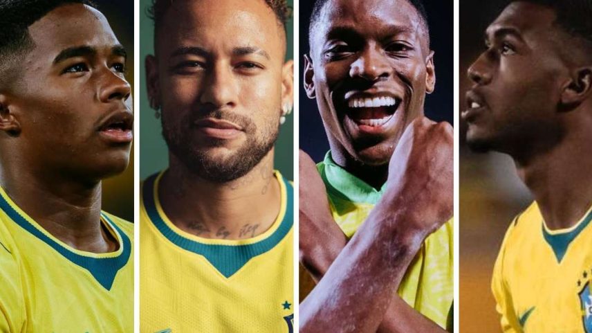 Endrick, Neymar, Luiz Henrique e Rayan