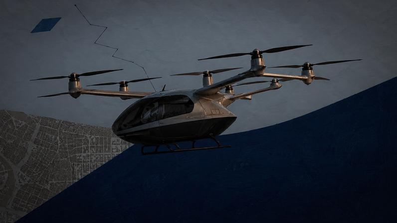 Imagem ilustrativa de um eVTOL