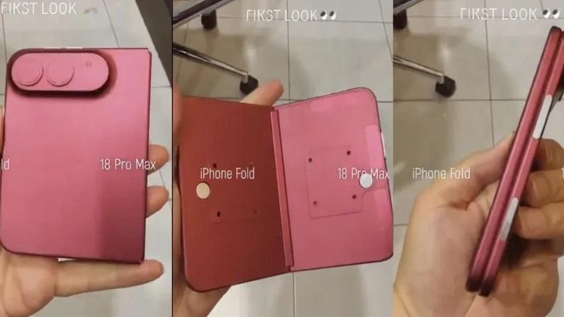 iPhone dobrável terá formato mais quadrado quando estiver fechado. (Imagem: Majin Bu/X)