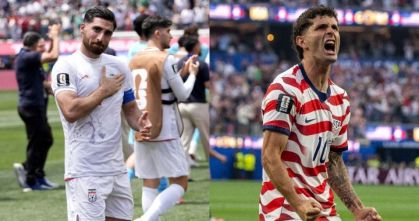 Alireza Jahanbakhsh, do Irã, e Pulisic, dos EUA, na Copa do Mundo de 2026