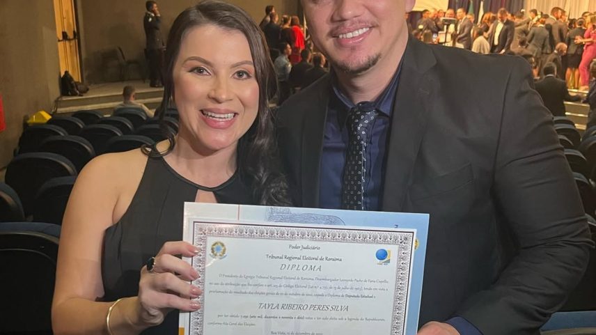 Deputada Tayla Peres e o irmão, Leonardo Reis. — Foto: Reprodução/Instagram
