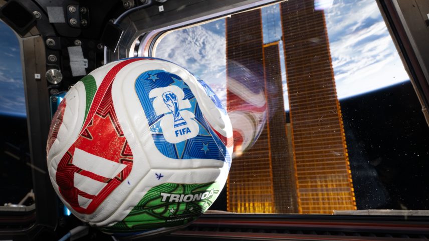 Researchers tested soccer balls aboard the International Space Station to study how internal mass affects motion and stability in microgravity.