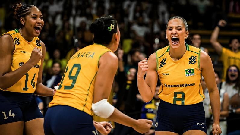 Brasil x Itália VNL vôlei — Foto: VNL