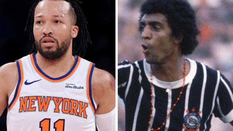 Jalen Brunson, do New York Knicks, e Basílio, ídolo do Corinthians nos anos 1970