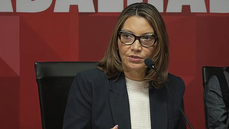A primeira-dama, Janja Silva, durantre 4º Encontro Nacional de Evangélicos do partido