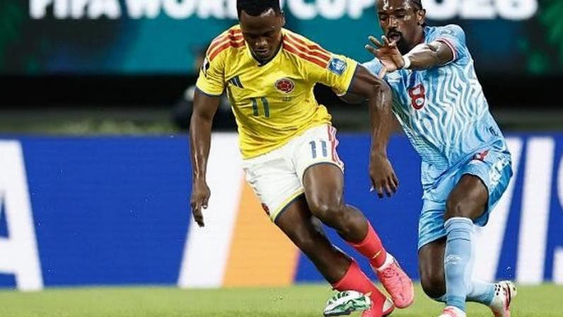 Jhon Arias durante partida da Copa do Mundo 2026