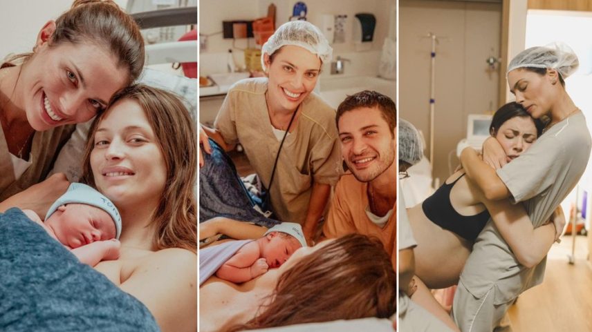 Joana Sepreny trouxe ajudou várias mães famosas, como o casal Leandro Lima e Flávia Lucini, e Fabiana Justus — Foto: Arquivo Pessoal