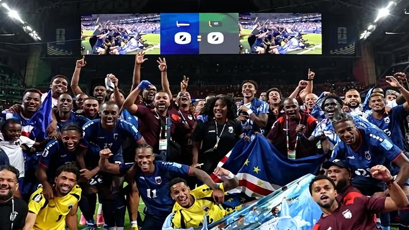 Jogadores de Cabo Verde comemoram classificação na Copa do Mundo