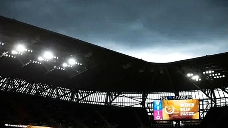Jogo entre RB Salzburg e Pachuca foi interrompido por conta de uma tempestade de raios