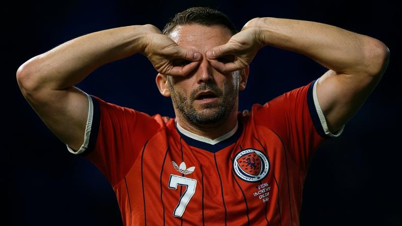John McGinn da Escócia celebra gol sobre o Haiti em jogo da Copa do Mundo