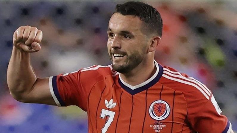 Na imagem, John McGinn, que marcou o único gol da vitória escocesa contra a seleção do Haiti no Gillette Stadium, em Massachusetts, pelo Grupo C da Copa do Mundo, o mesmo da seleção brasileira