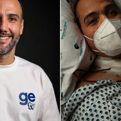 Narrador da Globo, recuperado do câncer, emociona-se na 1ª Copa do Mundo