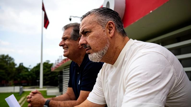 José Boto e Bap no Ninho do Urubu, CT do Flamengo