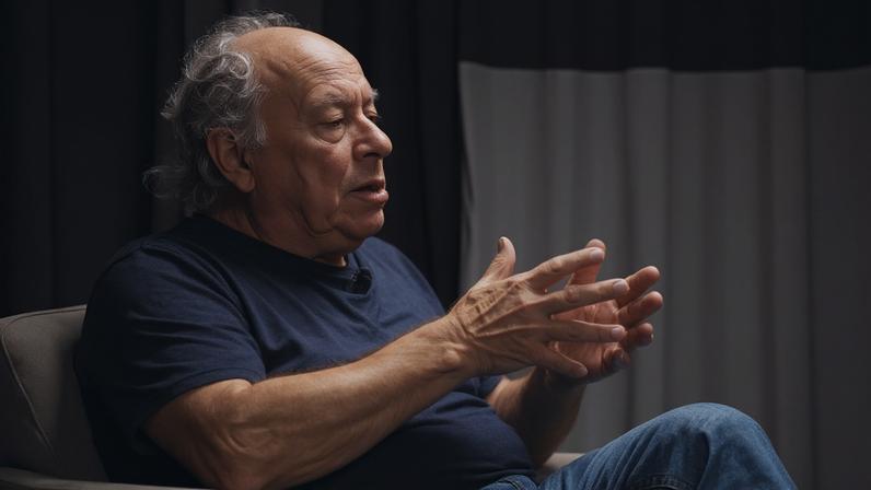 José Trajano no teaser da campanha campanha Memória & Futebol, do UOL