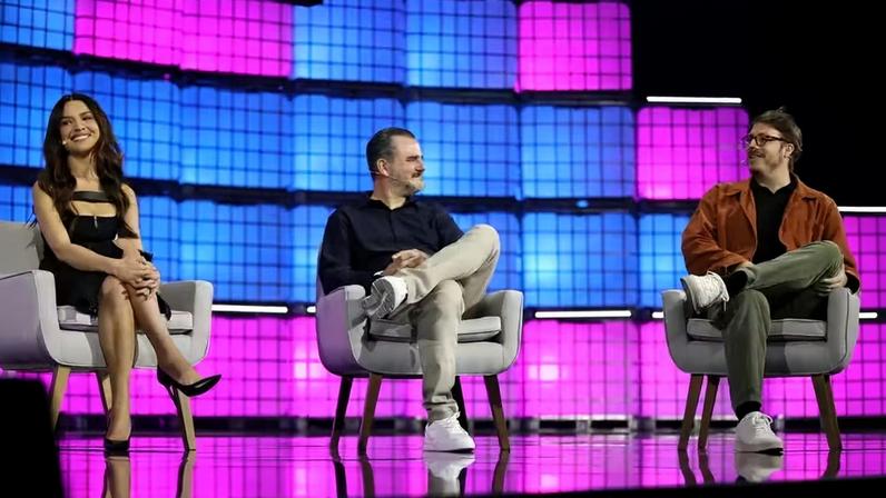 A cantora Juliette, o executivo da Meta Rodrigo Moran e o humorista Fabio Porchat falam sobre influência digital no Web Summit Rio 2026