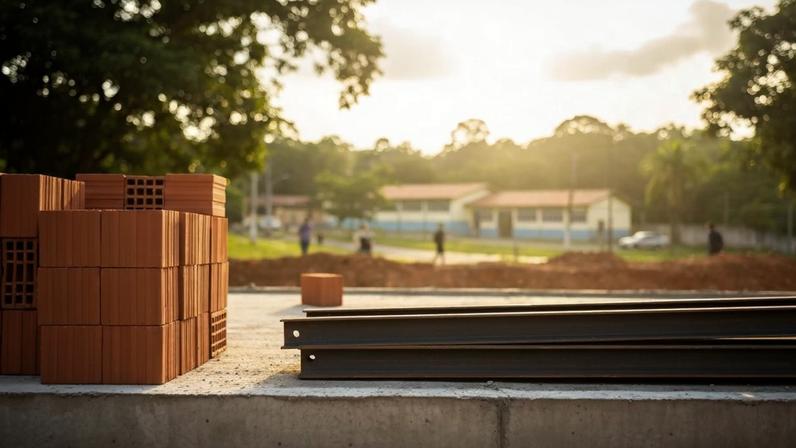 Juruti investe R$ 856,8 mil para concluir obras de quadra em escola municipal