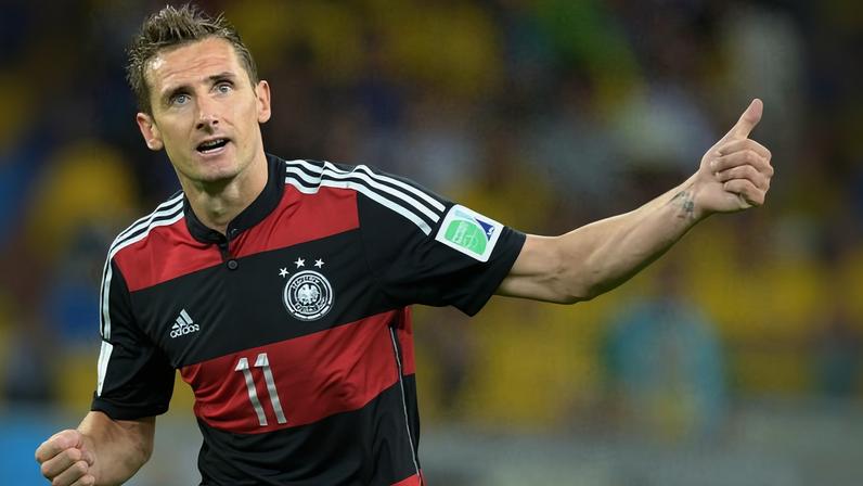 Klose, da Alemanha, durante semifinal da Copa de 2014 contra o Brasil