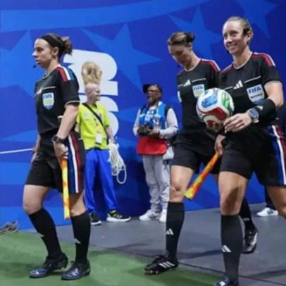 Trio feminino de arbitragem é elogiado como destaque da Copa