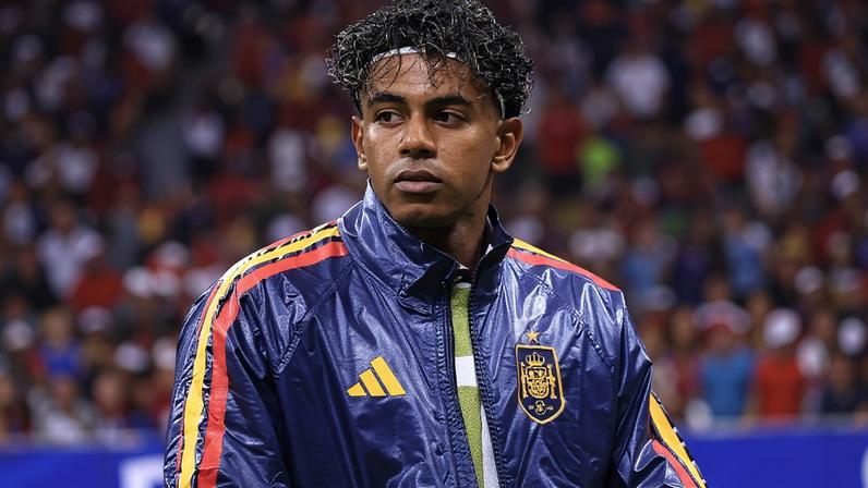 Lamine Yamal, da Espanha, em jogo contra Cabo Verde pela Copa do Mundo
