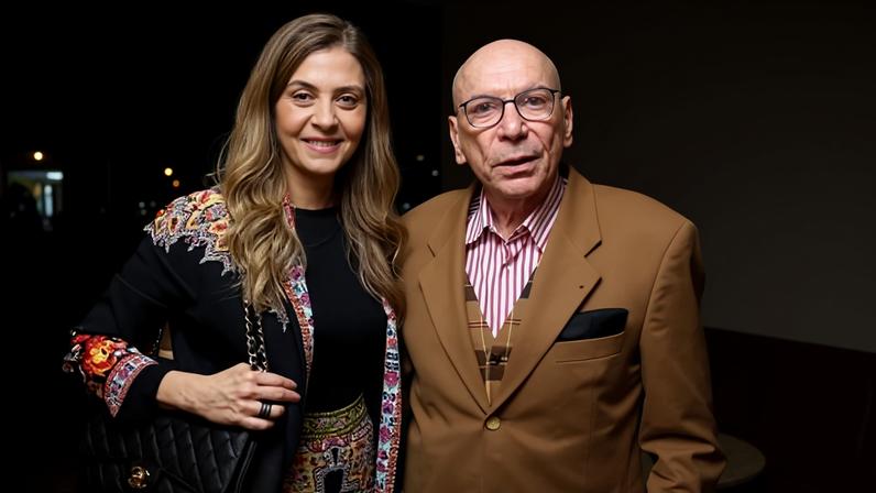 Leila Pereira, presidente do Palmeiras e da Crefisa com seu marido José Roberto Lamacchia.