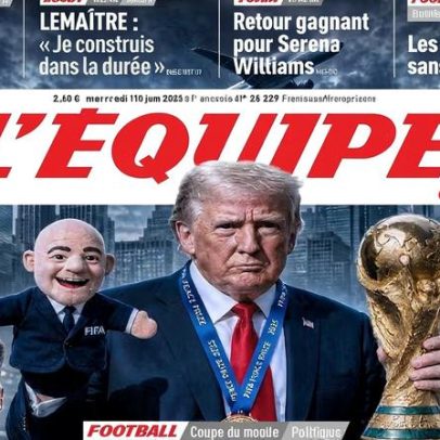 Infantino vira marionete de Trump em capa francesa que critica Copa nos EUA