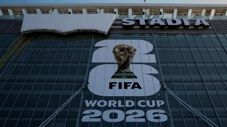 Levi's Stadium, que receberá jogos da Copa do Mundo de 2026, teve parte do nome coberto