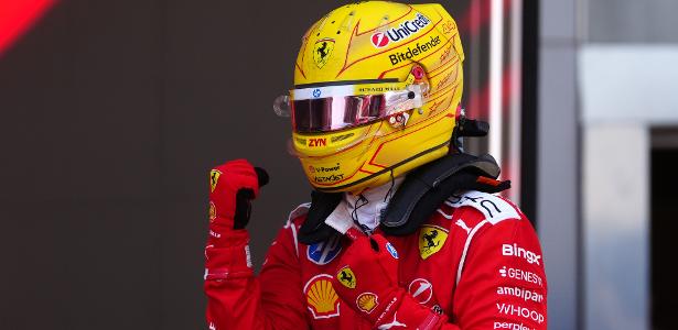 Lewis Hamilton comemora sua vitória no GP da Espanha
