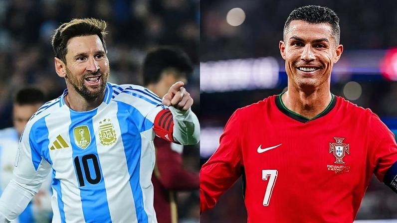 Na imagem, Messi (à esq.) e Cristiano Ronaldo (à dir.). Jogadores são associados as ideologias políticas de "esquerda" e de "direita"