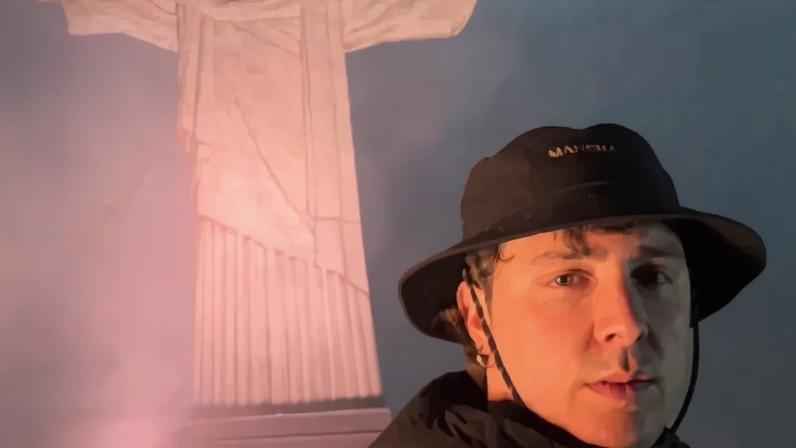 Vídeo de Lucas Vignale perto do Cristo horas antes do acidente no Rio