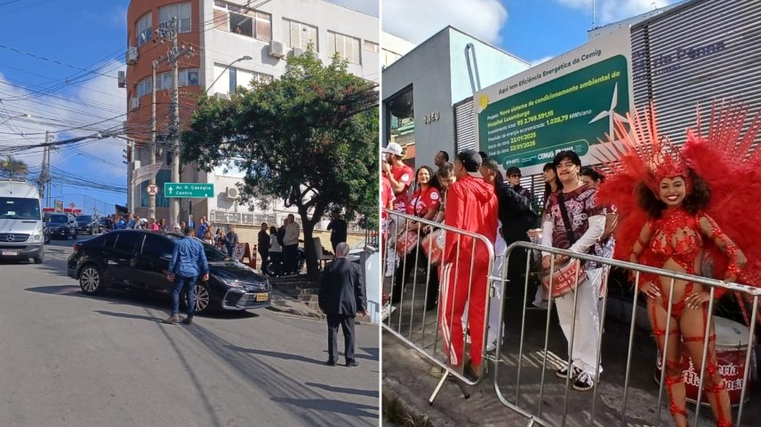 Ao som de samba, Lula chega para agenda em hospital em BH