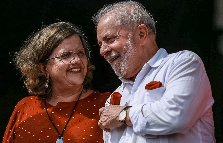Senadora Teresa Leitão (PT-PE) e o presidente Luiz Inácio Lula da Silva. Foto: Divulgação