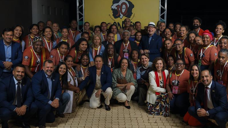 Presidente Lula durante encontro de mulheres quilombolas